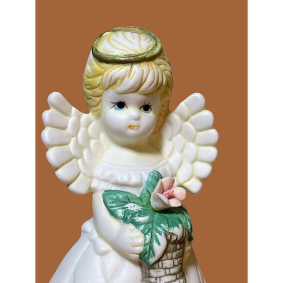October Porcelain Girl Birth Month Angel - Picture 3 of 7